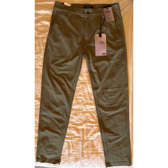 NWT Levi's Pants Mens 29x32 Chino Standard Taper XX Tech Olive Green Stretch - Picture 2 of 12